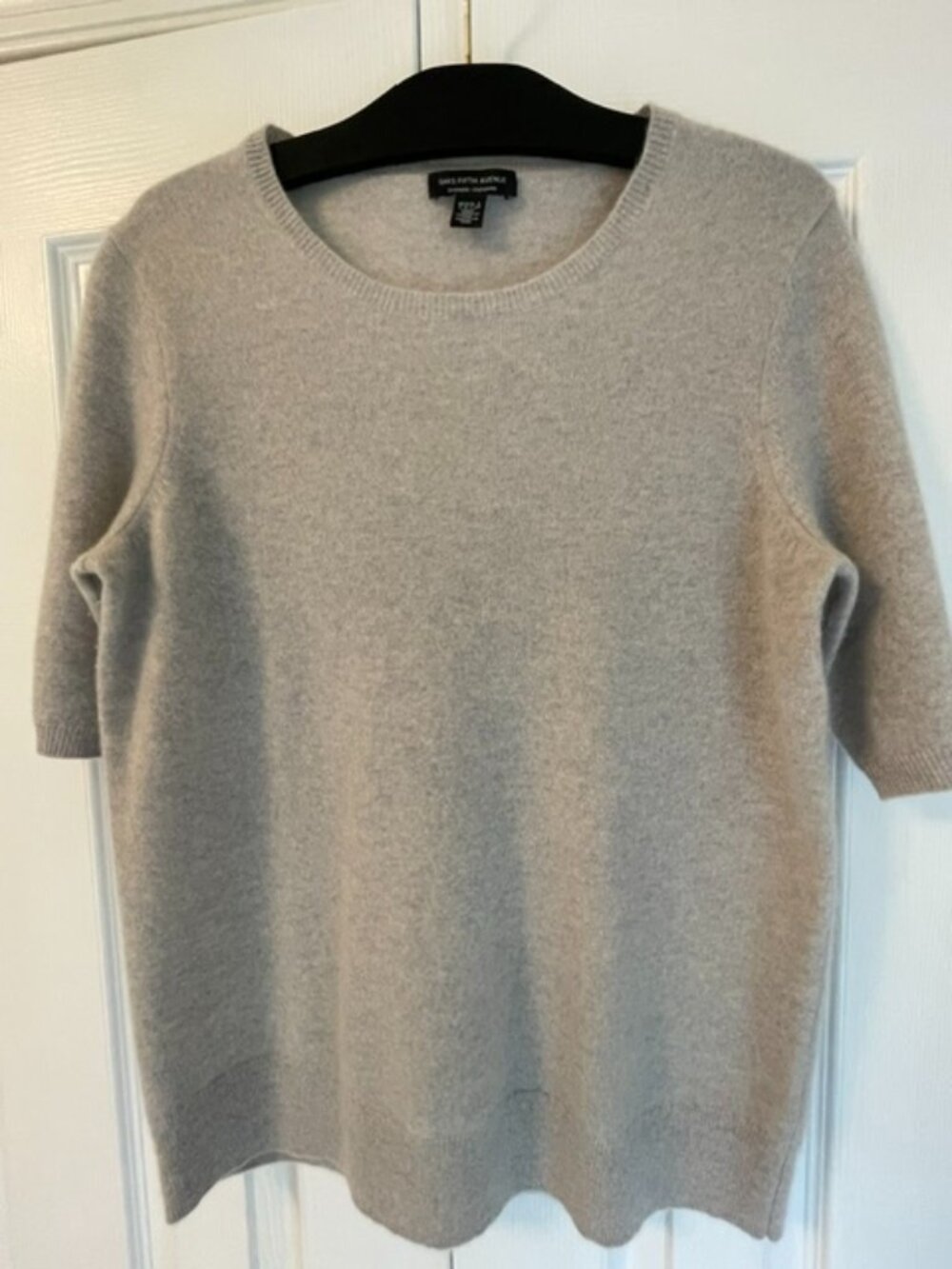 Asks Fith Avenue Cashmere sweater short sleeve gray size M